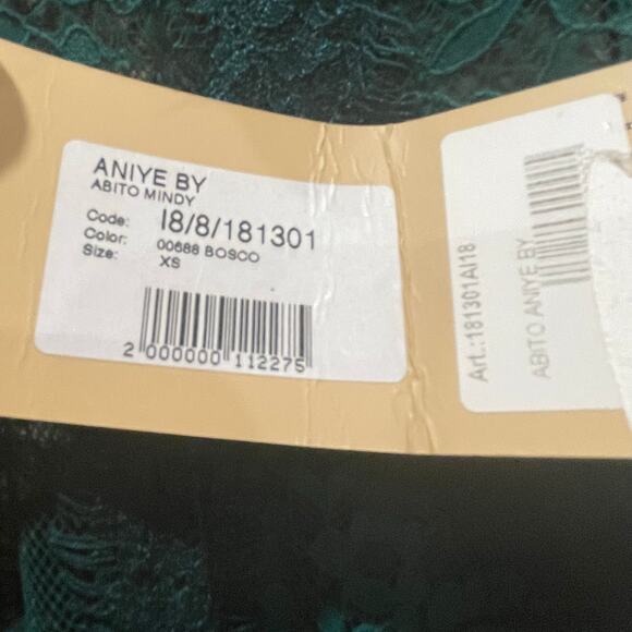 NWT ANIYE BY Green Lace Abito Mindy Midi Dress Size XS - Picture 7 of 7